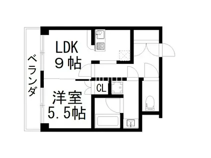 コリンノルド(1LDK/4階)の間取り写真