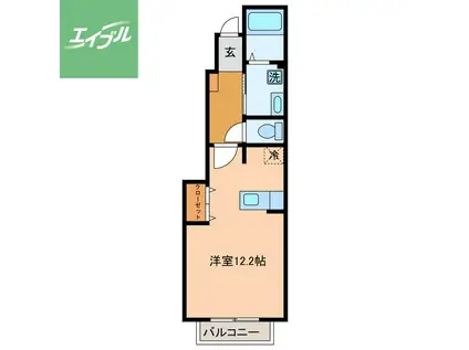 ジュネス・ミューレ(ワンルーム/1階)の間取り写真