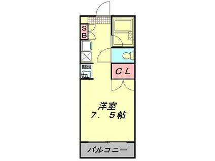 ソイルビル(ワンルーム/3階)の間取り写真