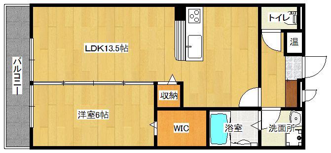 カーザフェリーチェ(1LDK/2階)の間取り写真