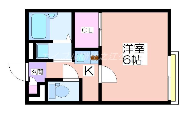 レオパレスピアーチェ(1K/2階)の間取り写真