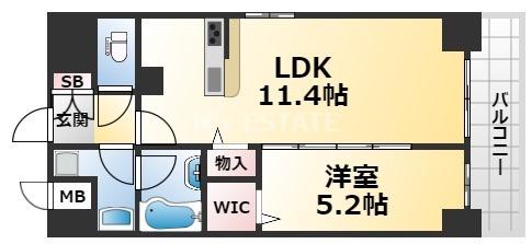 PRECIOSO神戸(1LDK/6階)の間取り写真