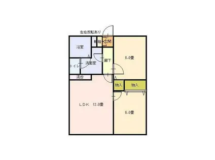 サニーハイツ洋光台(2LDK/2階)の間取り写真