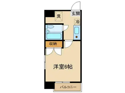 シロタビル(1K/4階)の間取り写真