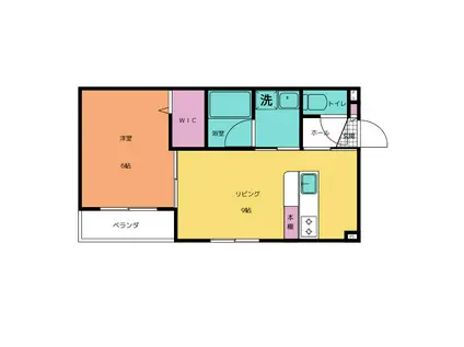SUI北鎌倉(1LDK/2階)の間取り写真