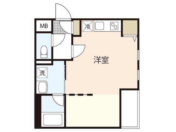 BRANCHE宇品(ワンルーム/4階)の間取り写真