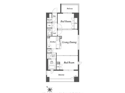 グレースレジデンス東京(2LDK/11階)の間取り写真