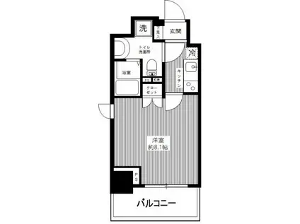 AZEST KAMEIDO(1K/5階)の間取り写真
