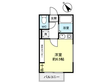 LIT大和田新田(ワンルーム/2階)の間取り写真