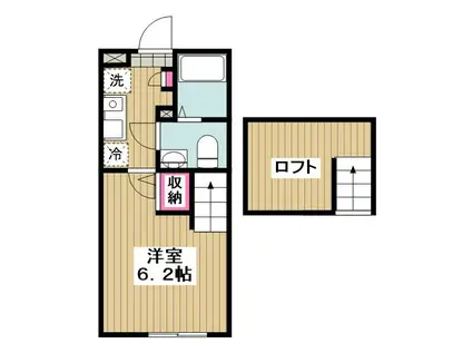 MACKENZIEPLACE(1K/2階)の間取り写真