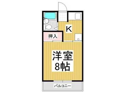 さくらパレス(1K/4階)の間取り写真