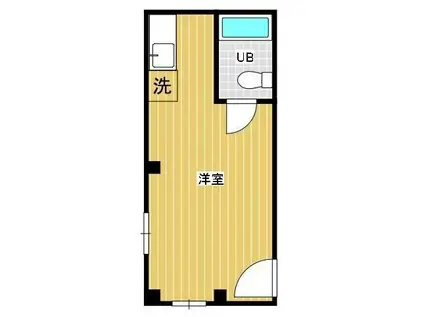 ヨルニー両角(ワンルーム/3階)の間取り写真