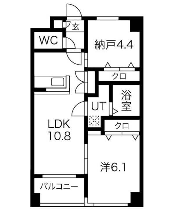 TIFFANY(1SLDK/3階)の間取り写真