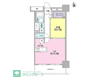 スタイリオ品川中延(1LDK/4階)の間取り写真