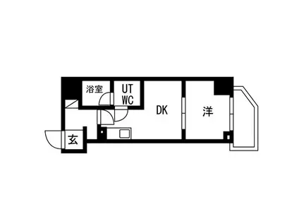 TRADIS錦糸町 TRADIS錦糸町(1DK/4階)の間取り写真