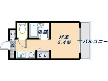 COCOプラム.ビハーラ(1K/5階)の間取り写真