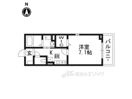 WATER LILY(1K/1階)の間取り写真