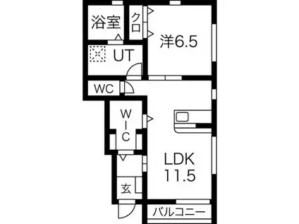 LUMIERE(1LDK/1階)の間取り写真