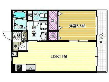 パティオ ヴィエントA・B(1LDK/1階)の間取り写真