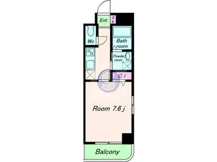 SOFIA ウエスト(1K/7階)の間取り写真