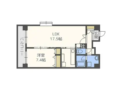 ドルチェヴィータ(1LDK/7階)の間取り写真