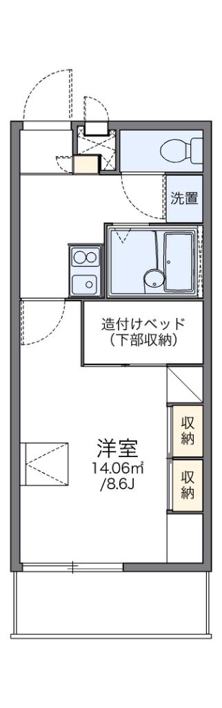 レオパレス見野山(1K/2階)の間取り写真
