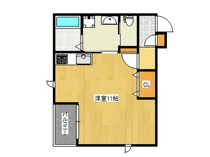 NEW PORT VILLA(ワンルーム/3階)の間取り写真