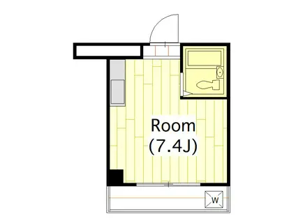 メルヘン新今里(ワンルーム/4階)の間取り写真