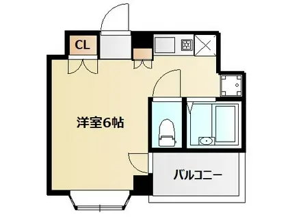 ロイヤルヒルズ(ワンルーム/2階)の間取り写真