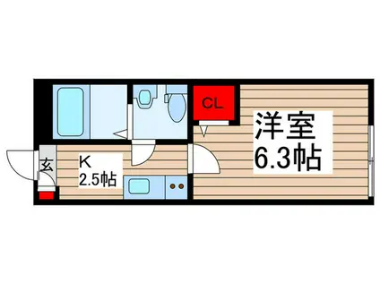 KEIAI RESIDENCE 清瀬III(1K/1階)の間取り写真