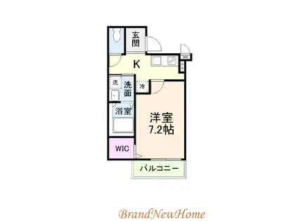 フジパレス初芝駅南イースト(1K/1階)の間取り写真