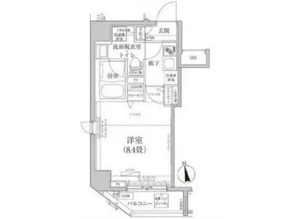 ティモーネ深川(1K/2階)の間取り写真