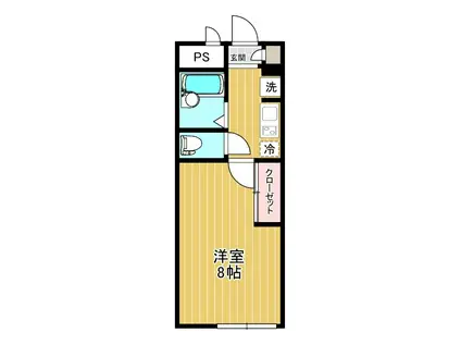 APARTMENTA(1K/1階)の間取り写真