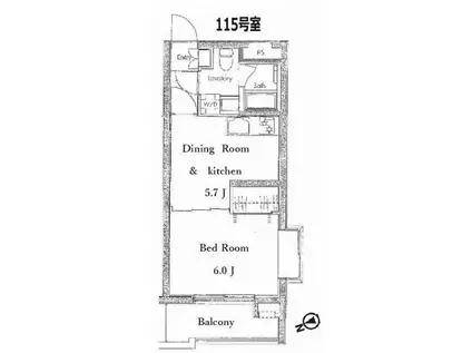 SOCIETY ASAGAYA(1DK/1階)の間取り写真