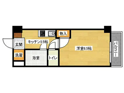 エスポワールムラタ(1K/3階)の間取り写真