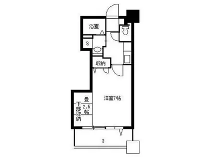 レインボー新栄(1K/6階)の間取り写真