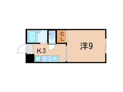 リバーサイドアネックス(1K/3階)の間取り写真