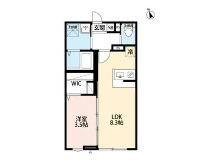 ROBOT HOME 部II(1LDK/2階)の間取り写真