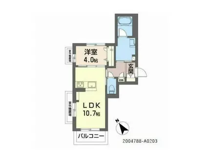 SHAMAISON春日(1LDK/2階)の間取り写真