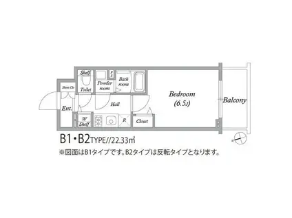 アドバンス大阪バレンシア(1K/5階)の間取り写真