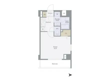 ロアール練馬豊島園(1K/3階)の間取り写真