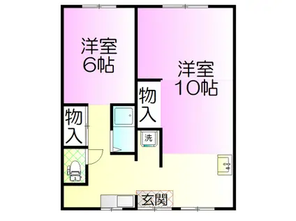 石津町西文化(2K/2階)の間取り写真