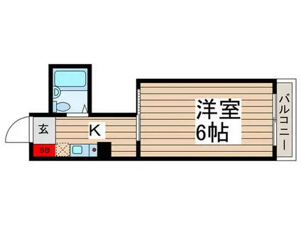 クリオ北松戸壱番館(1K/2階)の間取り写真