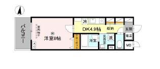 TAISHI CUBE(1DK/1階)の間取り写真