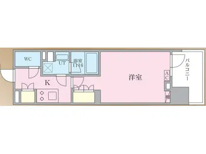 エヌズパークレジデンス新宿御苑(1K/7階)の間取り写真