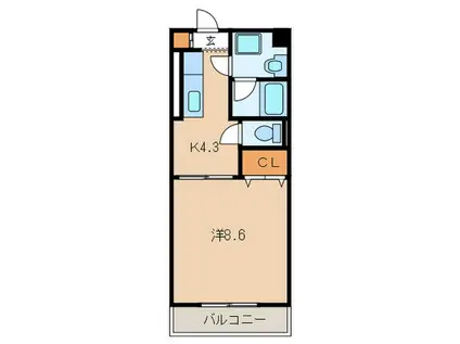 ルヴニール(1K/3階)の間取り写真