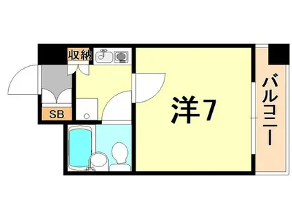 藤和シティコア神戸中道通(1K/10階)の間取り写真