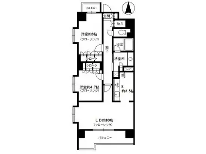 ザ・グランフォーリア西日暮里 赤土小学校前ステーションマークス(2LDK/11階)の間取り写真