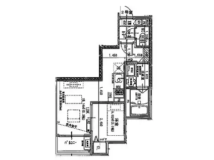 JACK HOSOKOMEI(1LDK/1階)の間取り写真