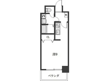 レジデンス新瀬戸(ワンルーム/5階)の間取り写真